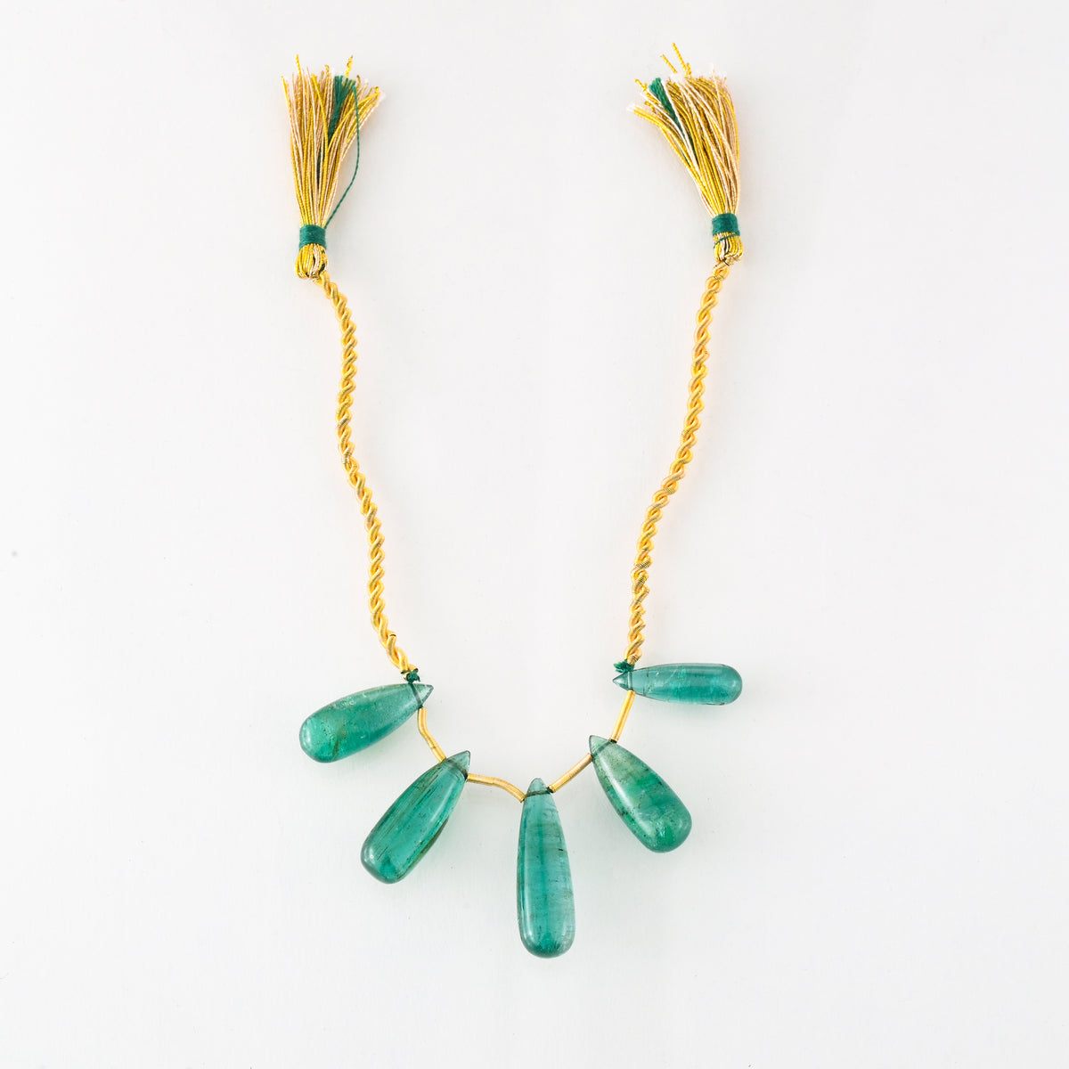 Emerald Elongated Goshwara Beads