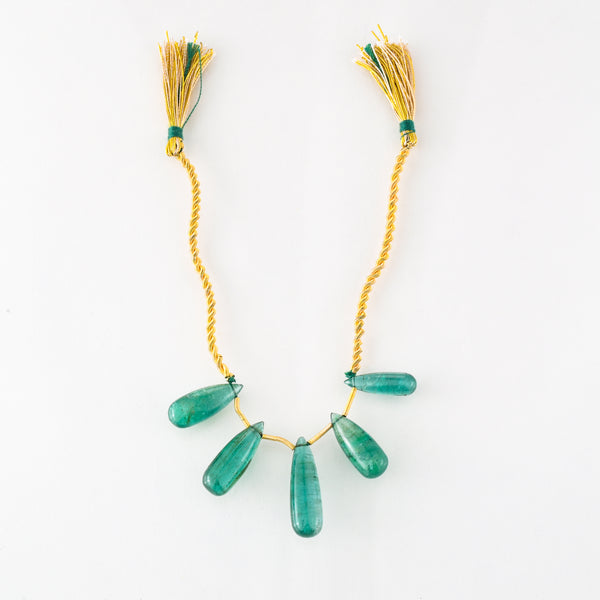 Emerald Elongated Goshwara Beads