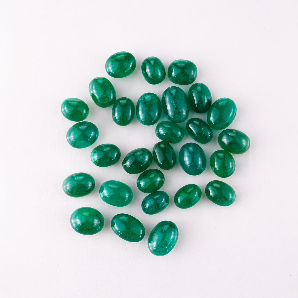 Emerald Organic Oval Cabochons
