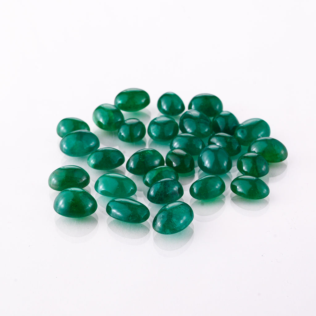 Emerald Organic Oval Cabochons