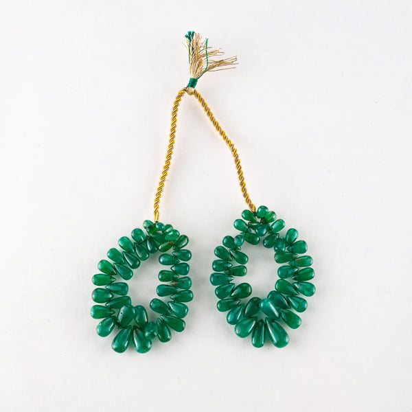 Emerald Floral Goshwara Pair