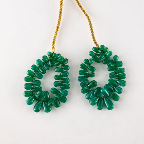 Emerald Floral Goshwara Pair