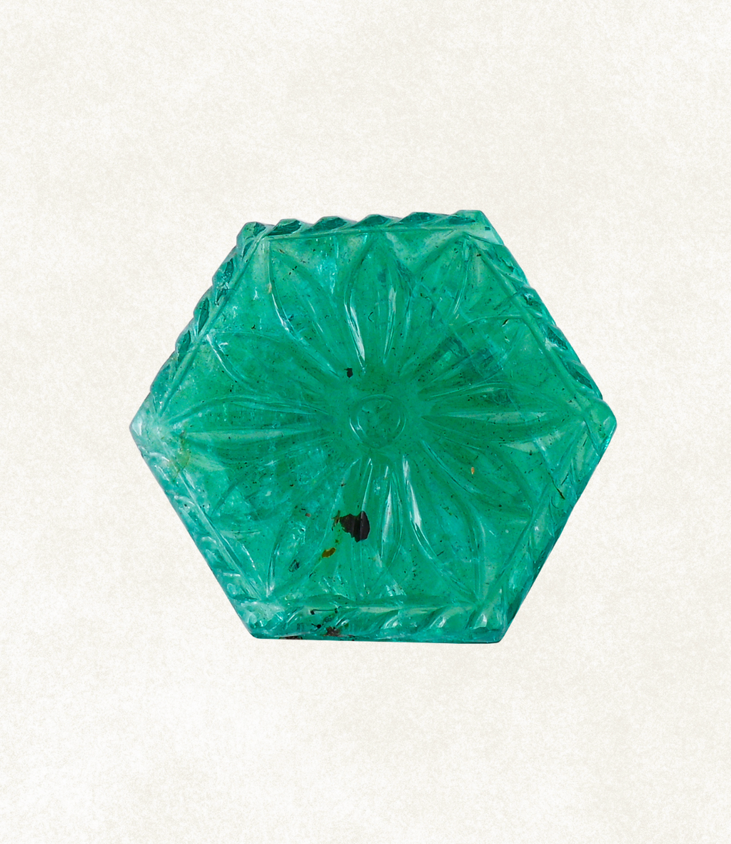 Emerald Sunburst Hexagon