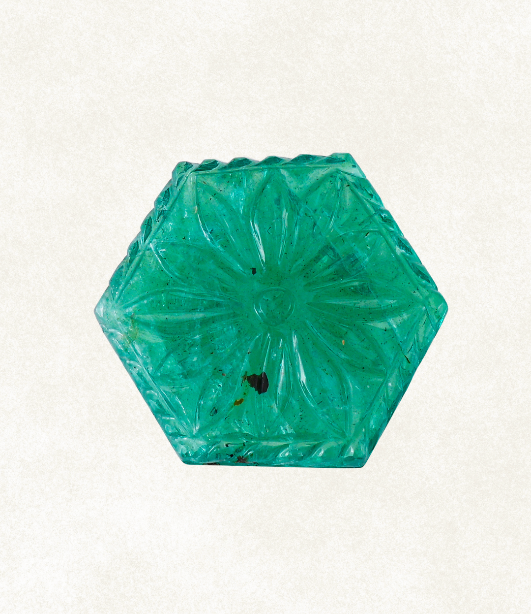 Emerald Sunburst Hexagon