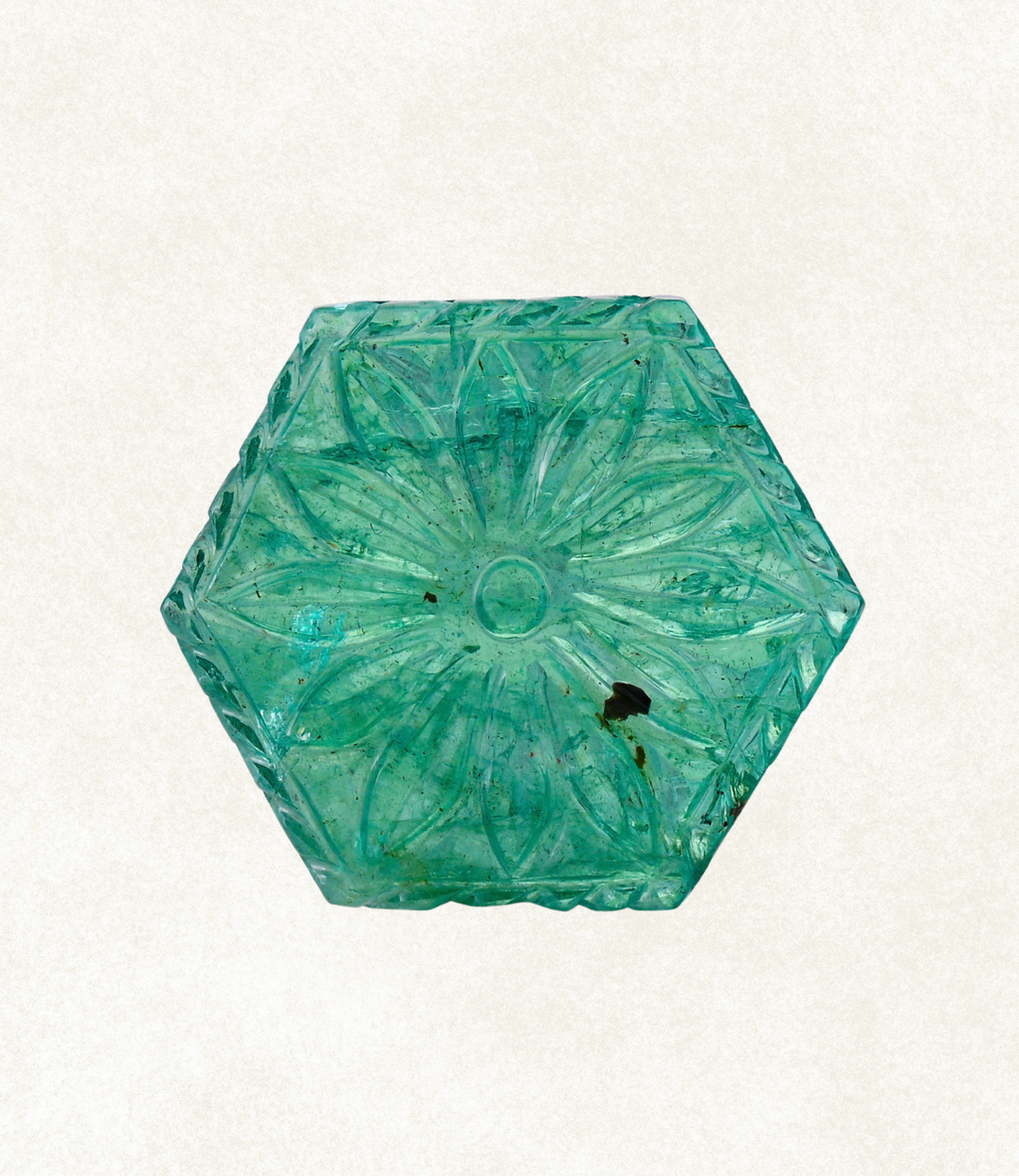 Emerald Sunburst Hexagon