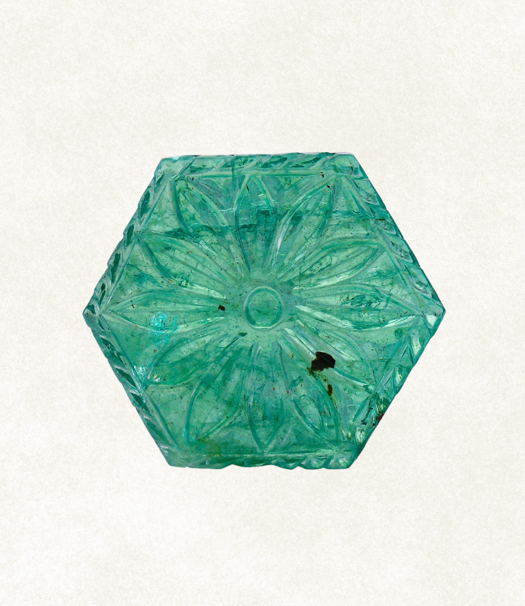 Emerald Sunburst Hexagon