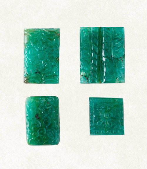Carved Emerald Decorative Panels